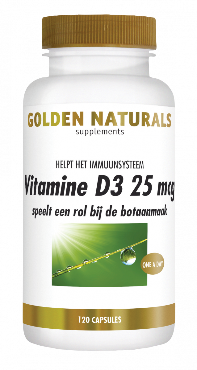 Rond en rond overzien Uitdrukking Vitamine D3 25 mcg kopen? - GoldenNaturals.nl
