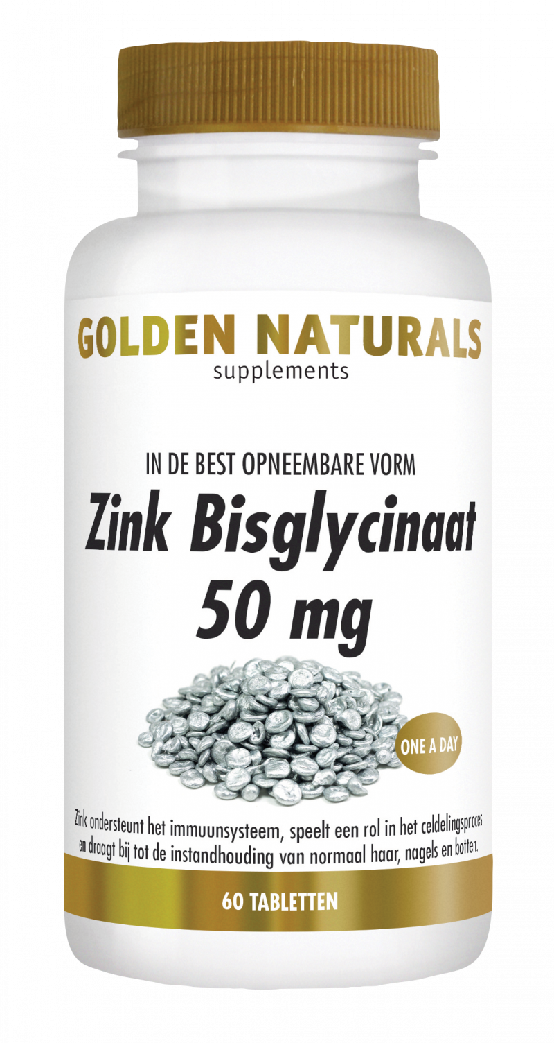 vrijgesteld Delegeren verbanning Golden Naturals Zink Bisglycinaat 50 mg kopen? - GoldenNaturals.nl