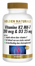 Vitamine K2 MK-7 200 mcg & D3 25 mcg 60 vegetarische capsules