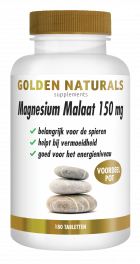 Magnesium Malaat 150 mg 180 veganistische tabletten